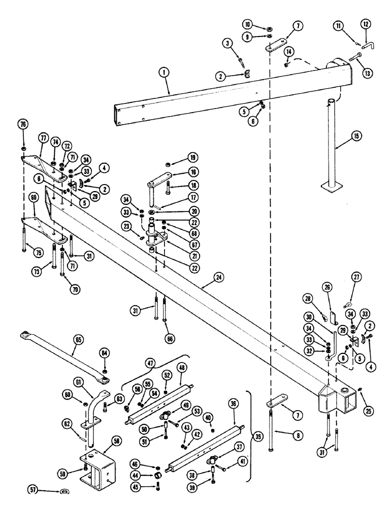 Схема запчастей Case IH 400-SERIES - (06) - HITCH AND HITCHBAR, ON LAND HITCH 
