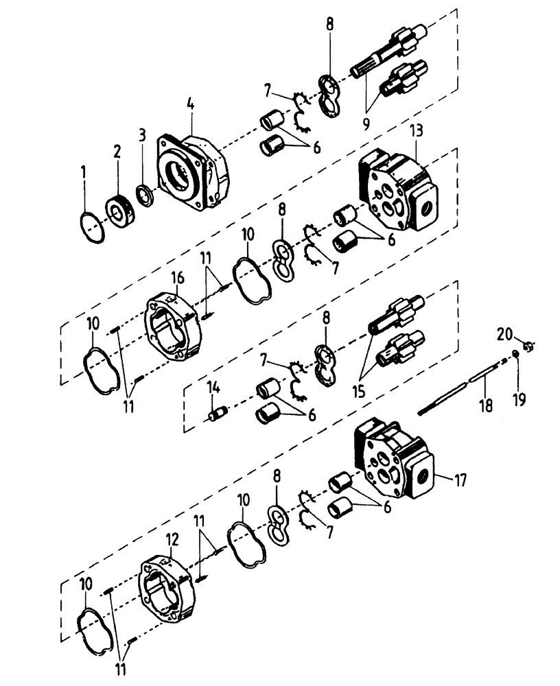 Схема запчастей Case IH AUSTOFT - (B03-02) - HYDRAULIC PUMP *P330B Hydraulic Components & Circuits