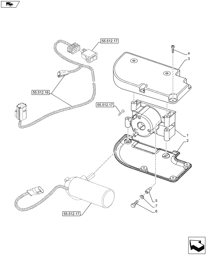Схема запчастей Case IH PUMA 160 - (90.151.04) - VAR - 330019 - ELECTRICAL ARMREST ADJUSTMENT - COVERS AND SUPPORT (90) - PLATFORM, CAB, BODYWORK AND DECALS