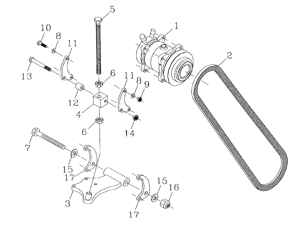 Схема запчастей Case IH AUSTOFT - (A05-02) - AIR CONDITIONER COMPRESSOR / BELT / MOUNT Mainframe & Functioning Components