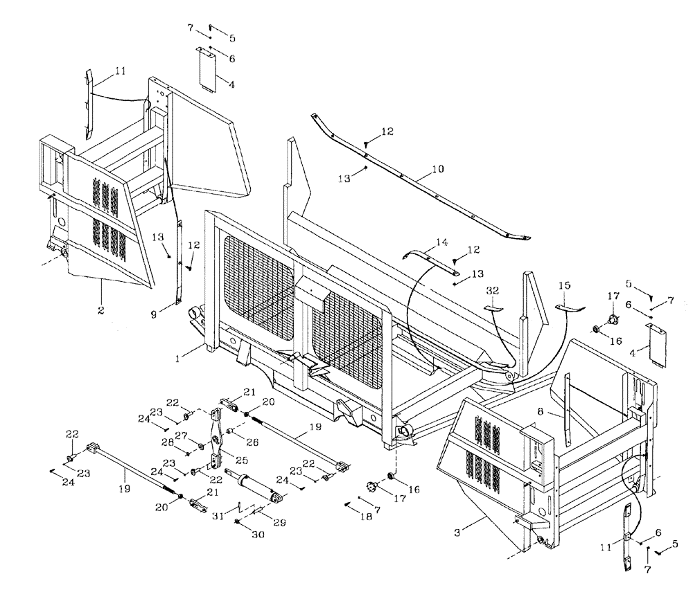 Схема запчастей Case IH AUSTOFT - (A01-07) - CROSS CONVEYOR FRAME Mainframe & Functioning Components