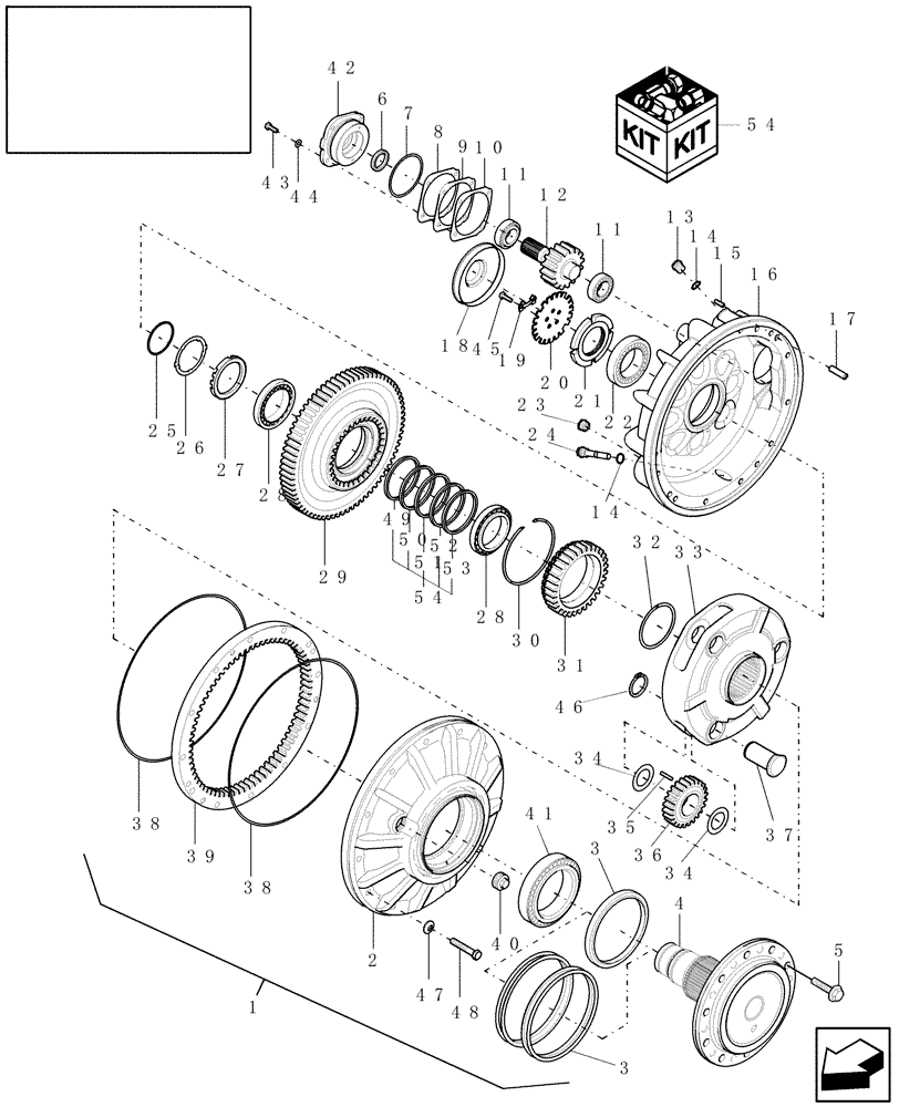 Схема запчастей Case IH 7120 - (25.310.02[01]) - FINAL DRIVE, PLANETARY (25) - FRONT AXLE SYSTEM