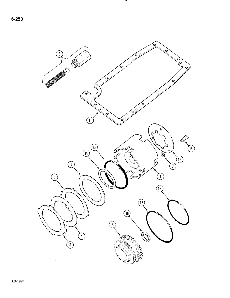 Схема запчастей Case IH 885 - (6-250) - TORQUE AMPLIFIER, HEAVY DUTY UPDATE PACKAGE (06) - POWER TRAIN