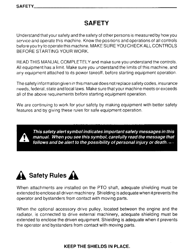 Схема запчастей Case IH 4390 - (006) - SAFETY 