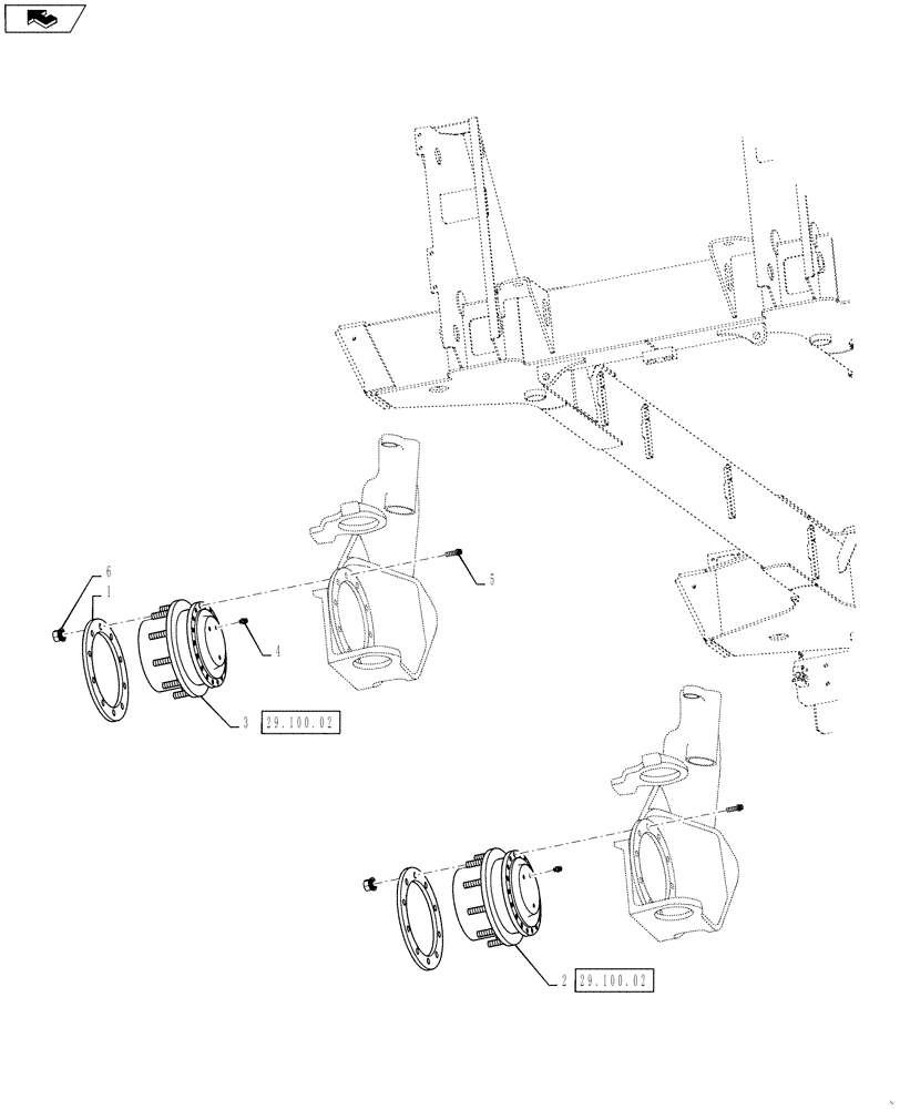 Схема запчастей Case IH 3230 - (29.100.01) - GEAR RATIO GROUP (29) - HYDROSTATIC DRIVE