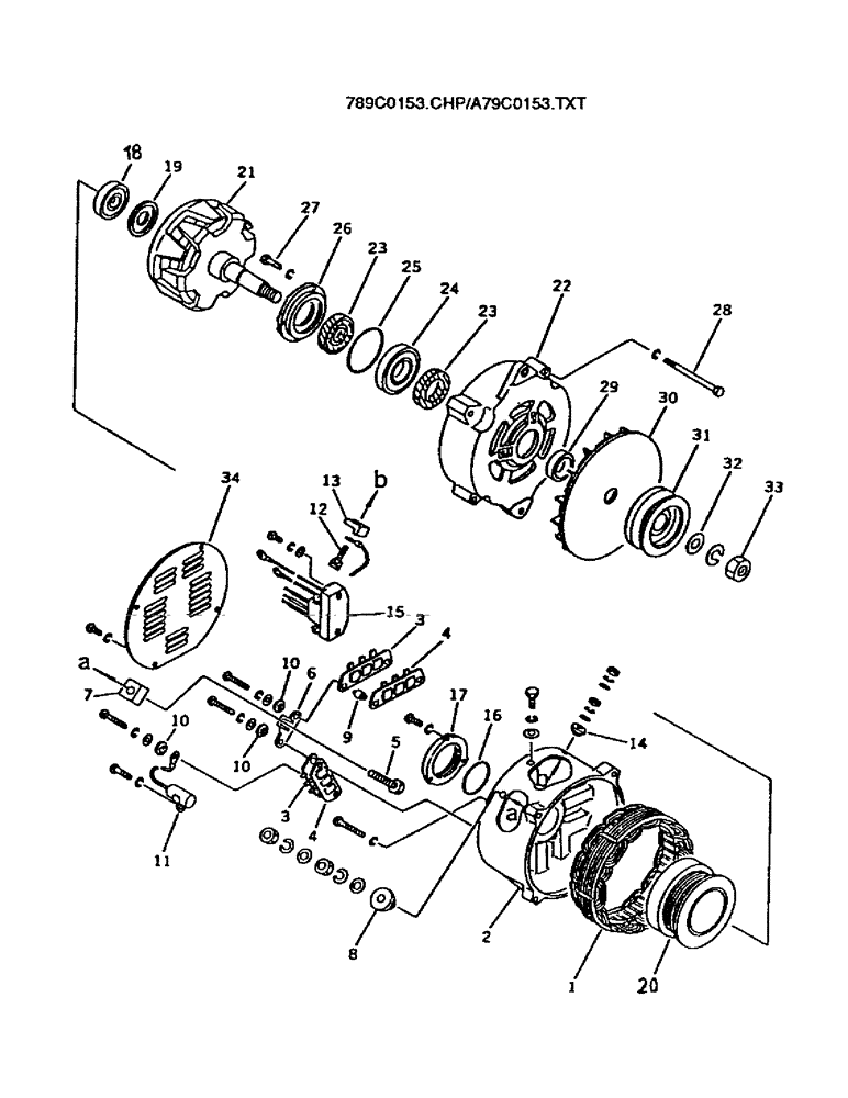 Схема запчастей Case IH 7700 - (C01-53) - ENGINE, ALTERNATOR Engine & Engine Attachments
