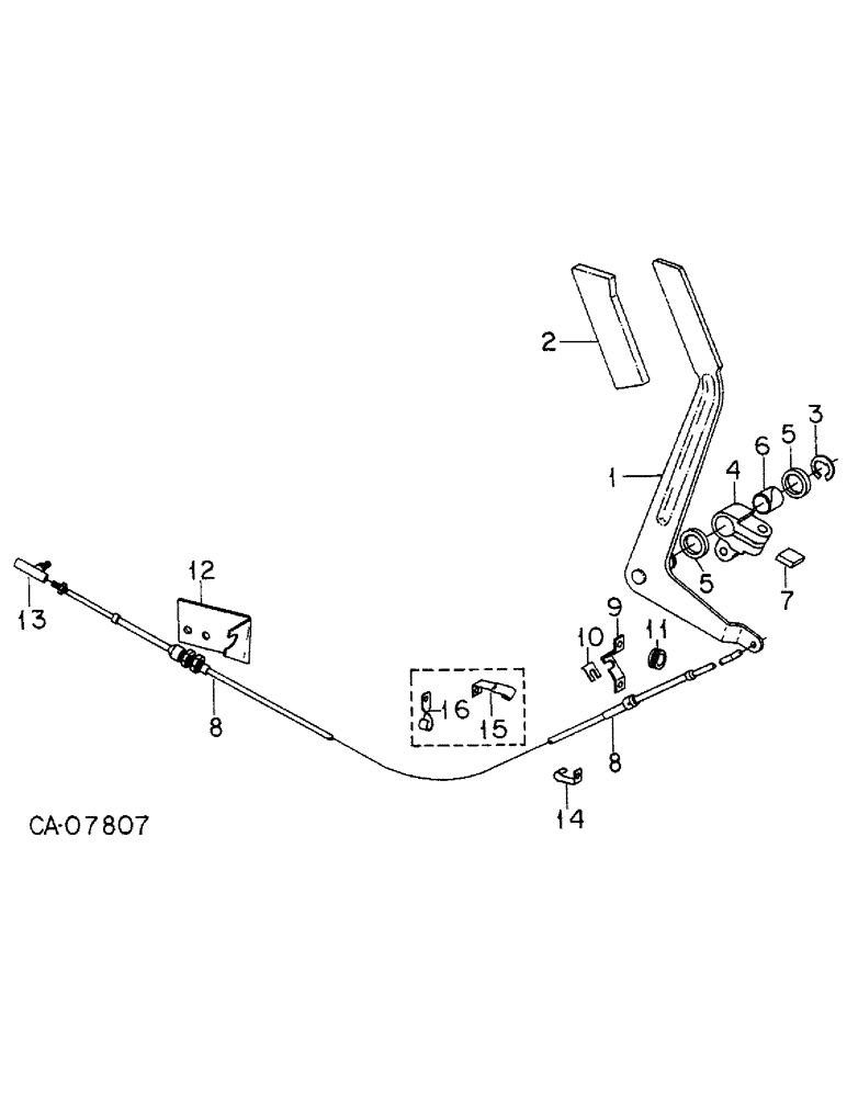 Схема запчастей Case IH 5488 - (12-07) - POWER, GOVERNOR, CHOKE AND FUEL SHUT-OFF CONTROLS Power