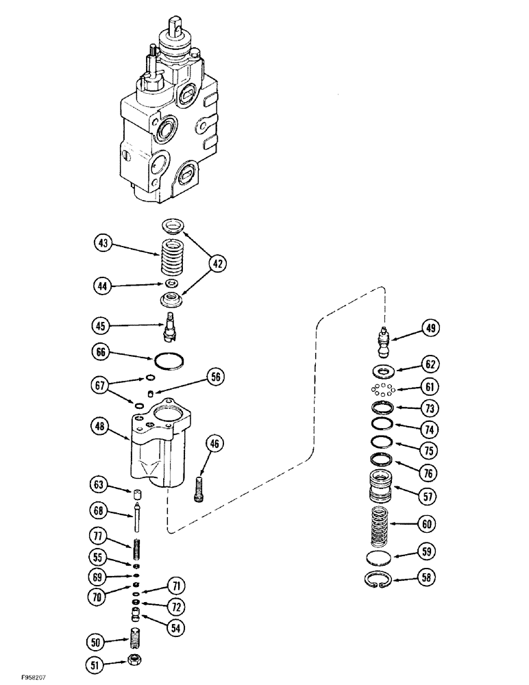 Схема запчастей Case IH 9370 QUADTRAC - (8-062) - PRIORITY REMOTE HYDRAULIC VALVE KIT, WITH LOAD CHECK (08) - HYDRAULICS