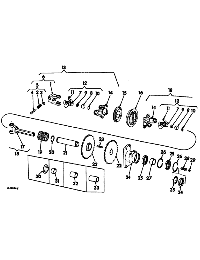 Схема запчастей Case IH 234 - (A-08) - BASIC CORN HARVESTER, MAIN PTO DRIVE, 540 AND 1000 RPM (58) - ATTACHMENTS/HEADERS