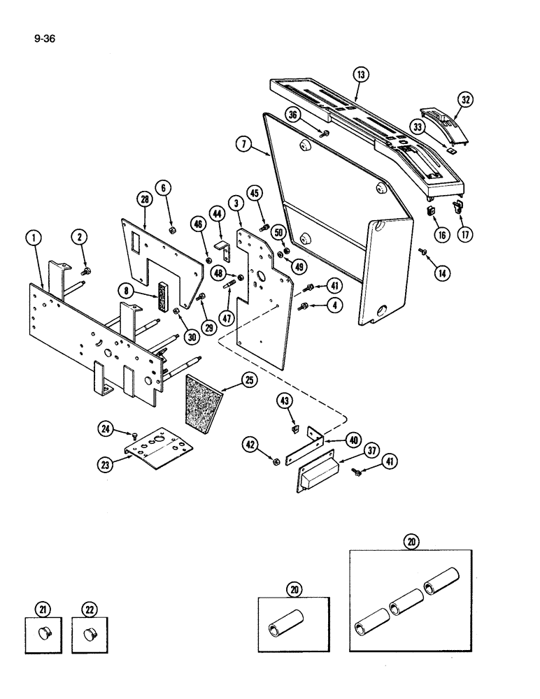 Схема запчастей Case IH 3594 - (9-036) - CONTROL CONSOLE (09) - CHASSIS/ATTACHMENTS