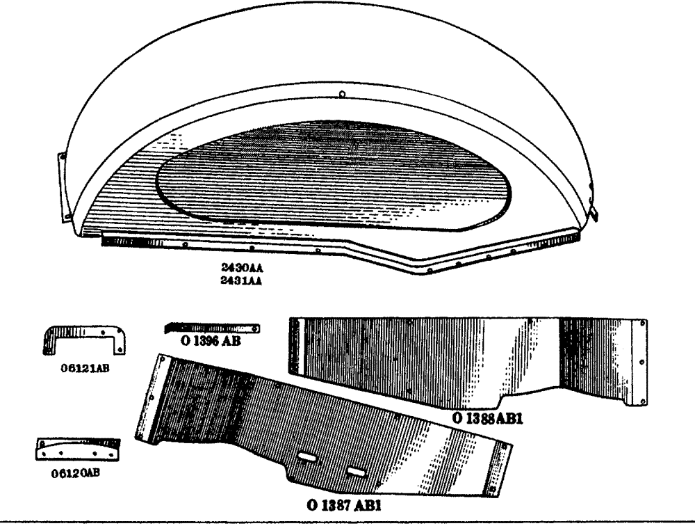 Схема запчастей Case IH LA-SERIES - (070) - REAR WHEEL FENDERS PRIOR TO TRACTOR NO. 5208165 (06) - POWER TRAIN