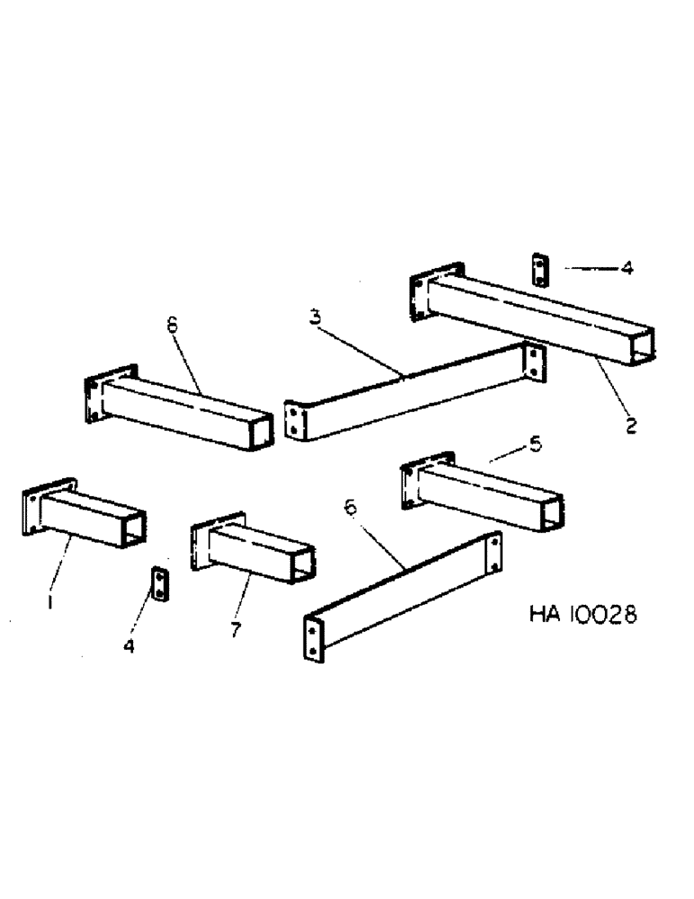 Схема запчастей Case IH 55 - (E-08) - EXTENSIONS AND BRACES 