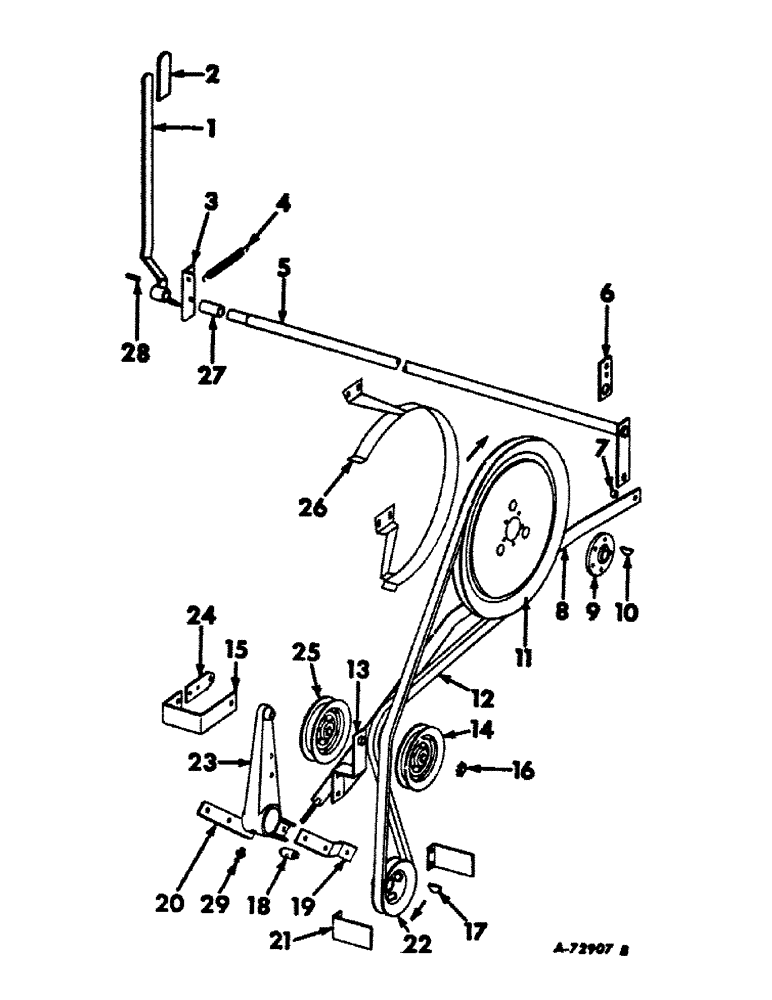 Схема запчастей Case IH 403 - (126) - GRAIN TANK UNLOADER AUGER DRIVE (80) - CROP STORAGE/UNLOADING