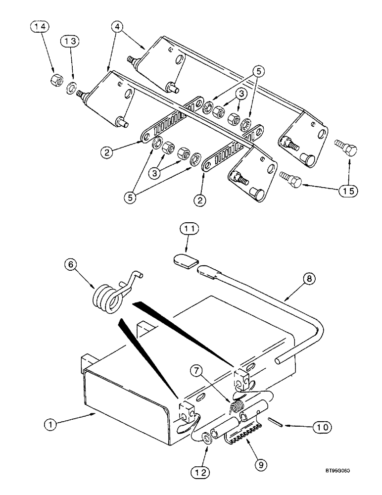 Схема запчастей Case IH 2144 - (9G-36) - HEIGHT ADJUSTMENT SEAT, HEIGHT ADJUSTING (10) - CAB & AIR CONDITIONING