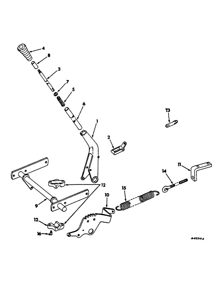 Схема запчастей Case IH 154 - (09-07) - FRAME, MANUAL LIFT, CUB 154 LO-BOY TRACTORS WITH SERIAL NO. 11762 AND BELOW (12) - FRAME
