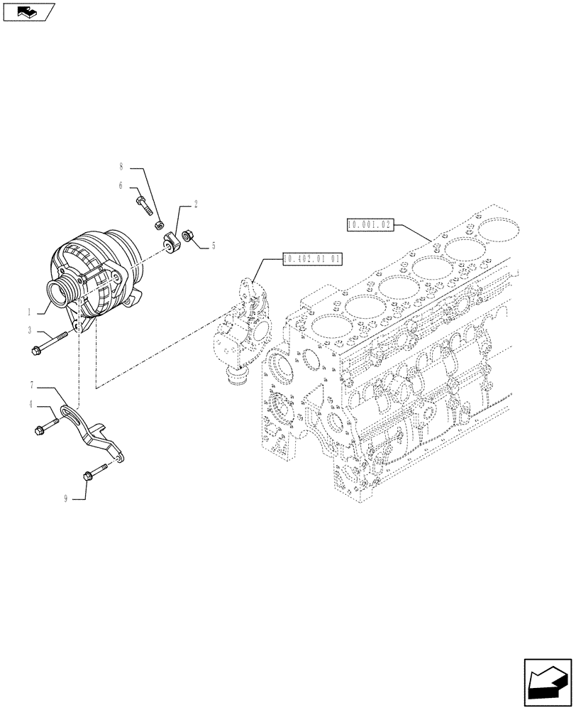 Схема запчастей Case IH F4GE9684D J604 - (55.301.02) - ALTERNATOR (55) - ELECTRICAL SYSTEMS