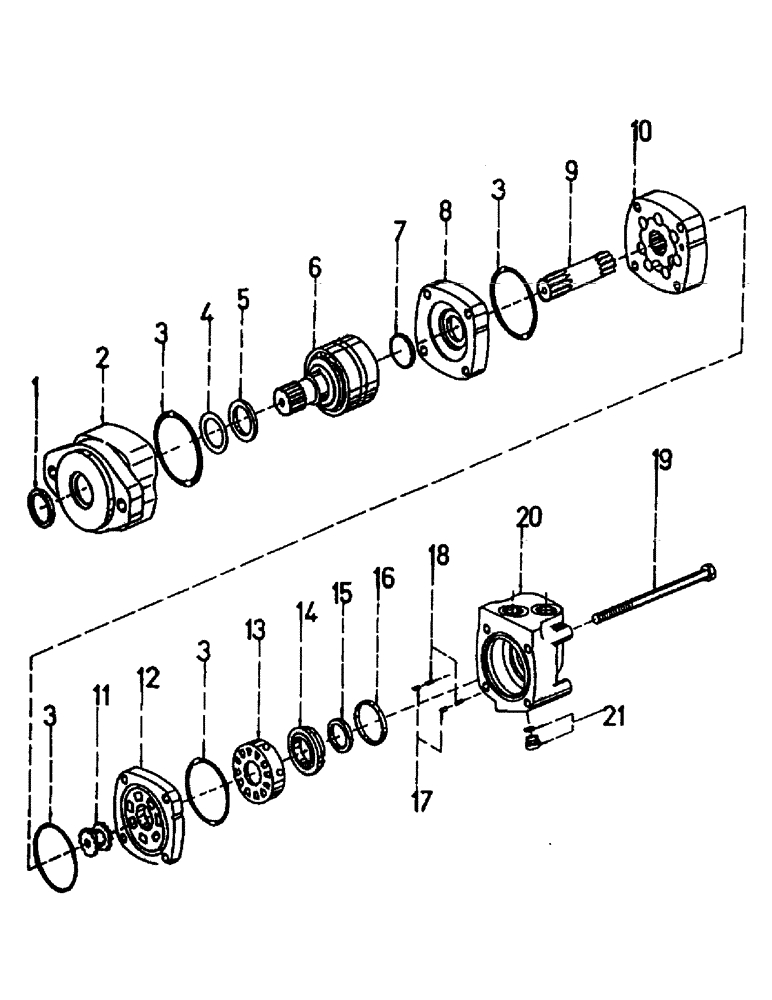 Схема запчастей Case IH 7700 - (B03-01) - HYDRAULIC MOTOR, 2000 CHAR-LYNN, 14.9 CUBIC INCH Hydraulic Components & Circuits