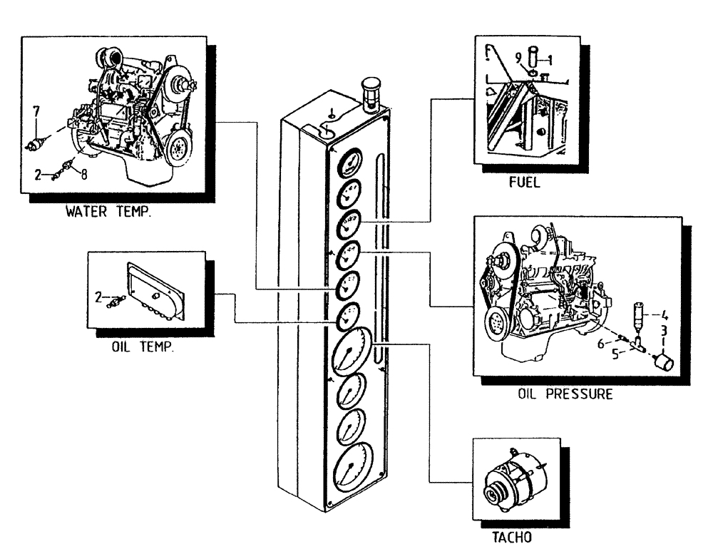 Схема запчастей Case IH 7700 - (C05[30A]) - SENDERS {125} Engine & Engine Attachments