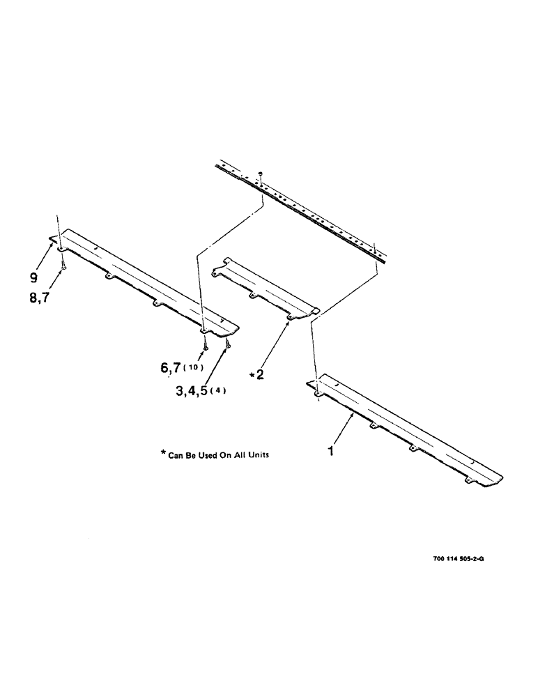 Схема запчастей Case IH 8380 - (7-26) - SKID SHOE, CENTER, AND WEAR PLATE ASSEMBLY, SERIAL NUMBER CFH0009782 AND LATER (09) - CHASSIS