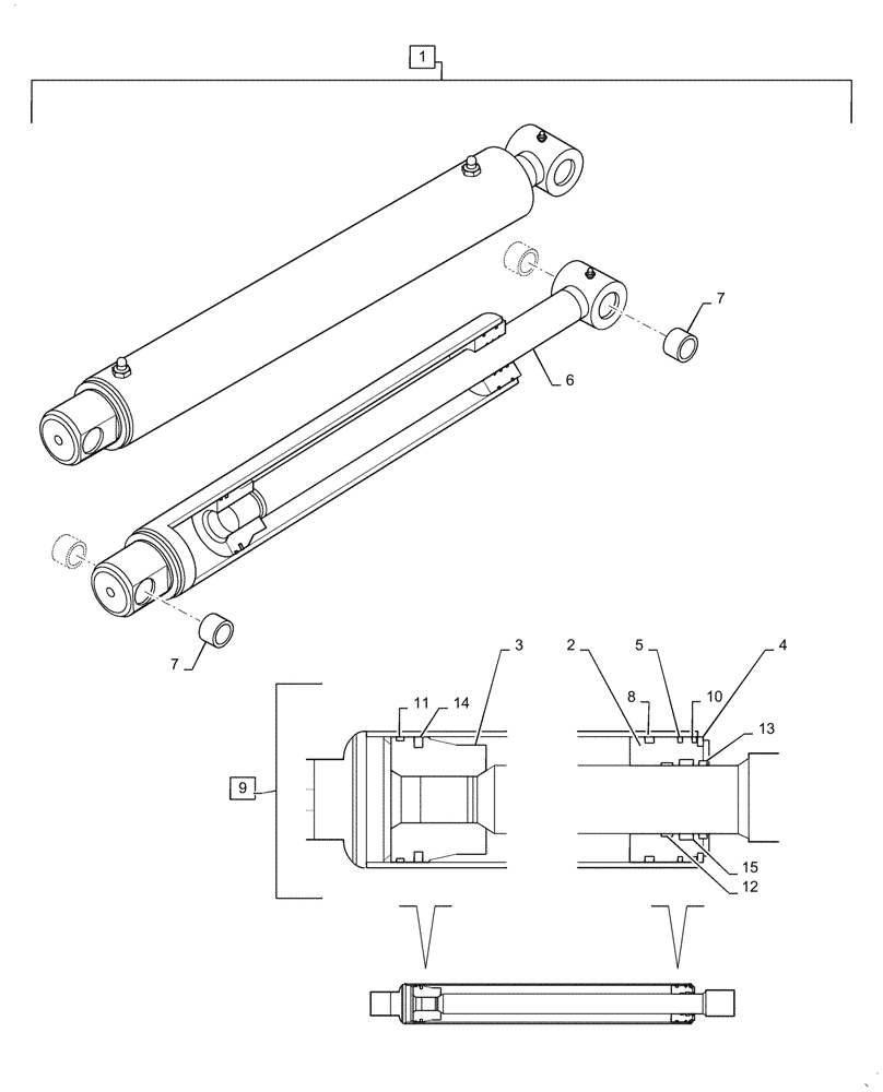 Схема запчастей Case IH L745 - (35.701.030[02]) - LIFT ARM, HYDRAULIC CYLINDER - NSL (35) - HYDRAULIC SYSTEMS