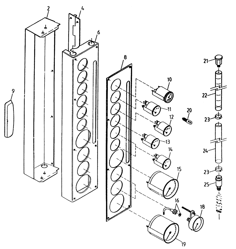 Схема запчастей Case IH 7700 - (A05[45A]) - CABIN INSTRUMENT PANEL Mainframe & Functioning Components