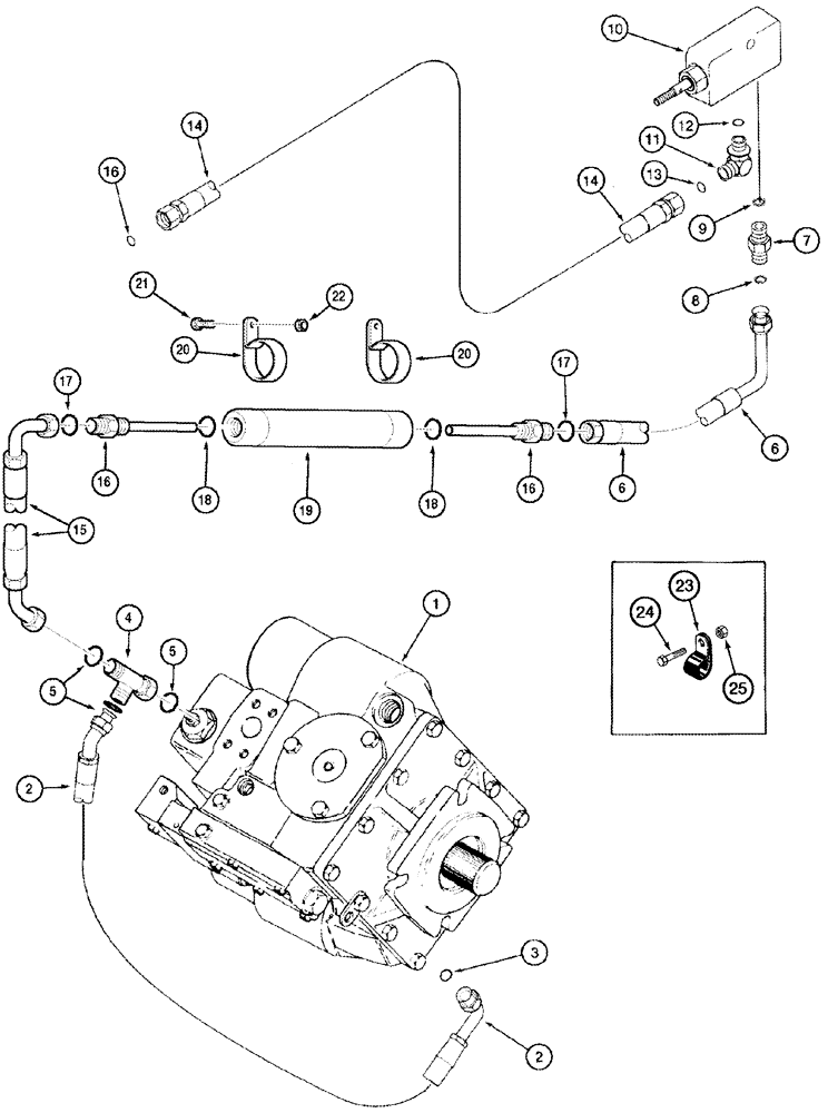 Схема запчастей Case IH 2377 - (06-05) - HYDRAULICS - FOOT-N-INCH VALVE (03) - POWER TRAIN