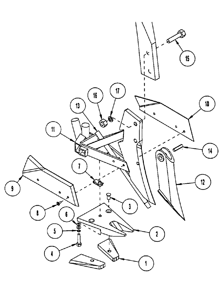 Схема запчастей Case IH CONCORD - (B55) - EDGE-ON ANDERSON OPENER, 12" LIQUID 