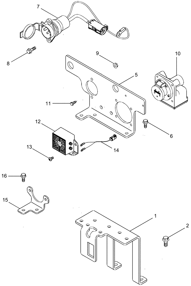 Схема запчастей Case IH MX210 - (04-38) - IMPLEMENT CONNECTORS AND MOUNTING (04) - ELECTRICAL SYSTEMS