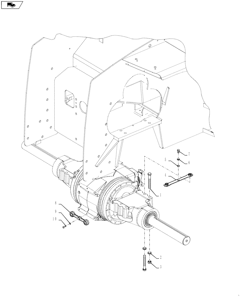 Схема запчастей Case IH STEIGER 550 - (27.100.01) - REAR AXLE MOUNTING - WHEELED (27) - REAR AXLE SYSTEM