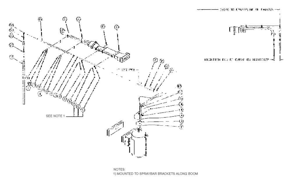 Схема запчастей Case IH 437 - (09-005) - FOAM TUBE GROUP, FLEX-AIR S/N 165 AND AFTER (16) - FOAM MARKER