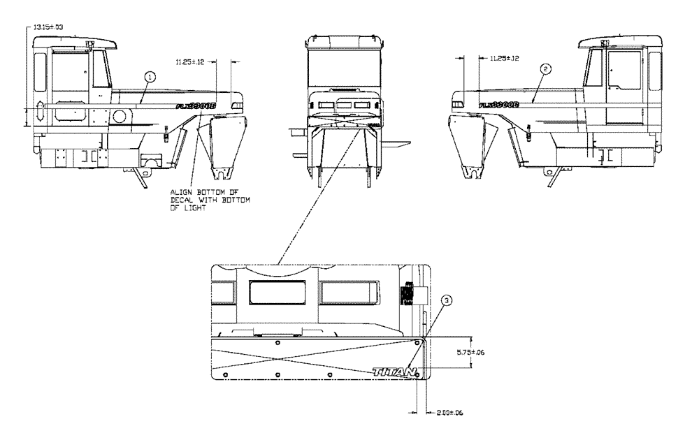 Схема запчастей Case IH FLX3300B - (09-001) - EXTERIOR DECALS-GRAPHICS (FLX3300B) (13) - DECALS