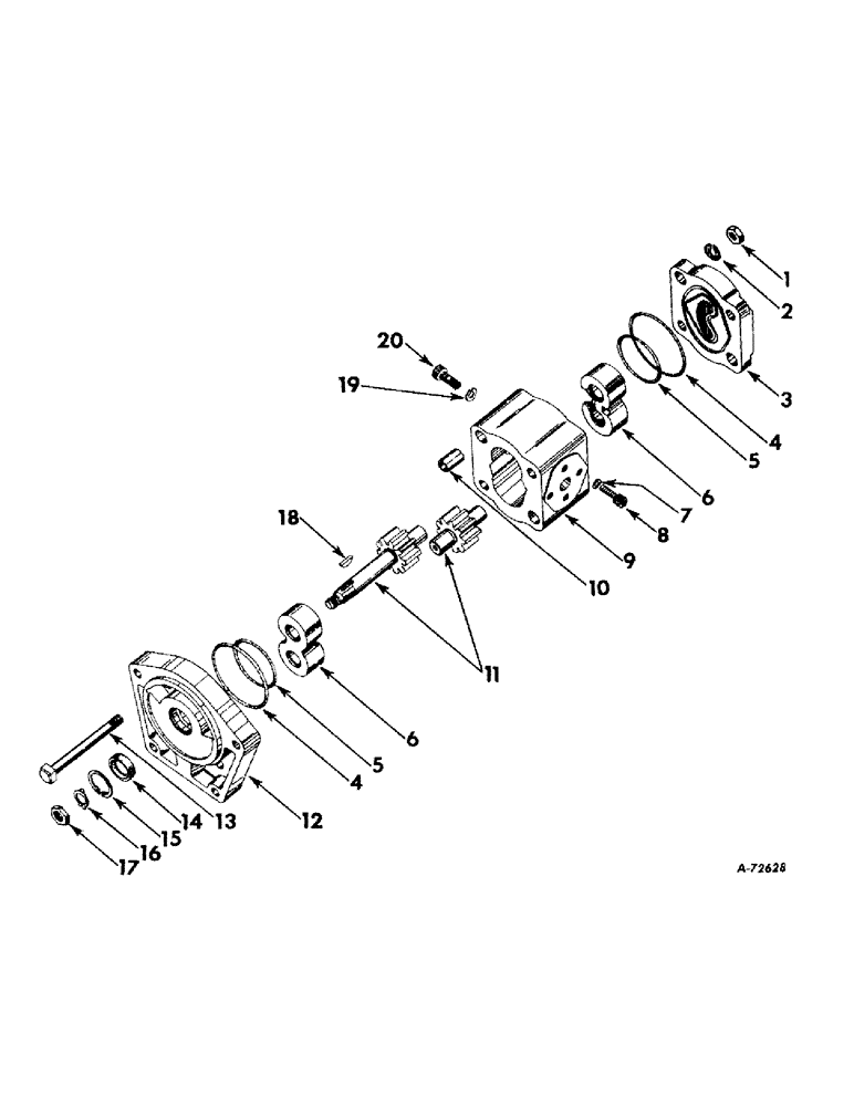 Схема запчастей Case IH 2424 - (133) - HYDRAULIC SYSTEM, HYDRAULIC PUMP, DIESEL ENGINE TRACTORS (07) - HYDRAULIC SYSTEM