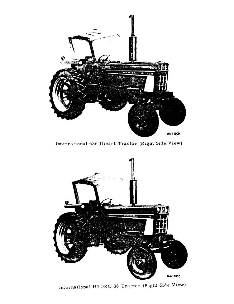 Схема запчастей Case IH 686 - (00-09) - INTRODUCTION - MODEL VIEW (00) - GENERAL