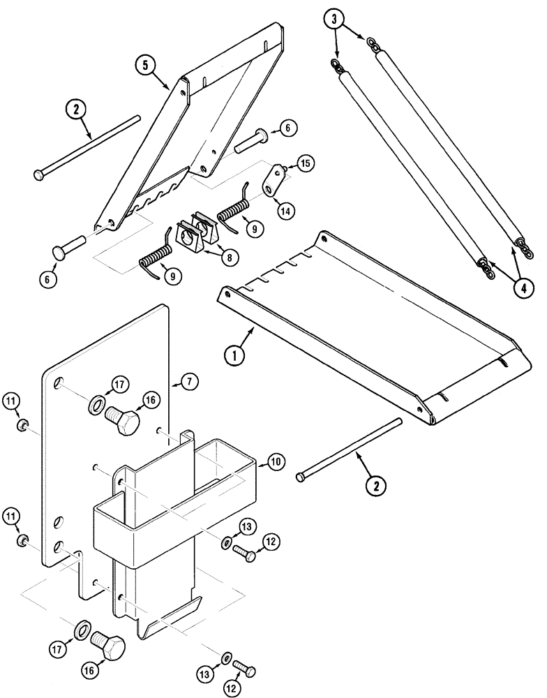 Схема запчастей Case IH MX170 - (09-74) - WHEEL CHOCK (88) - ACCESSORIES
