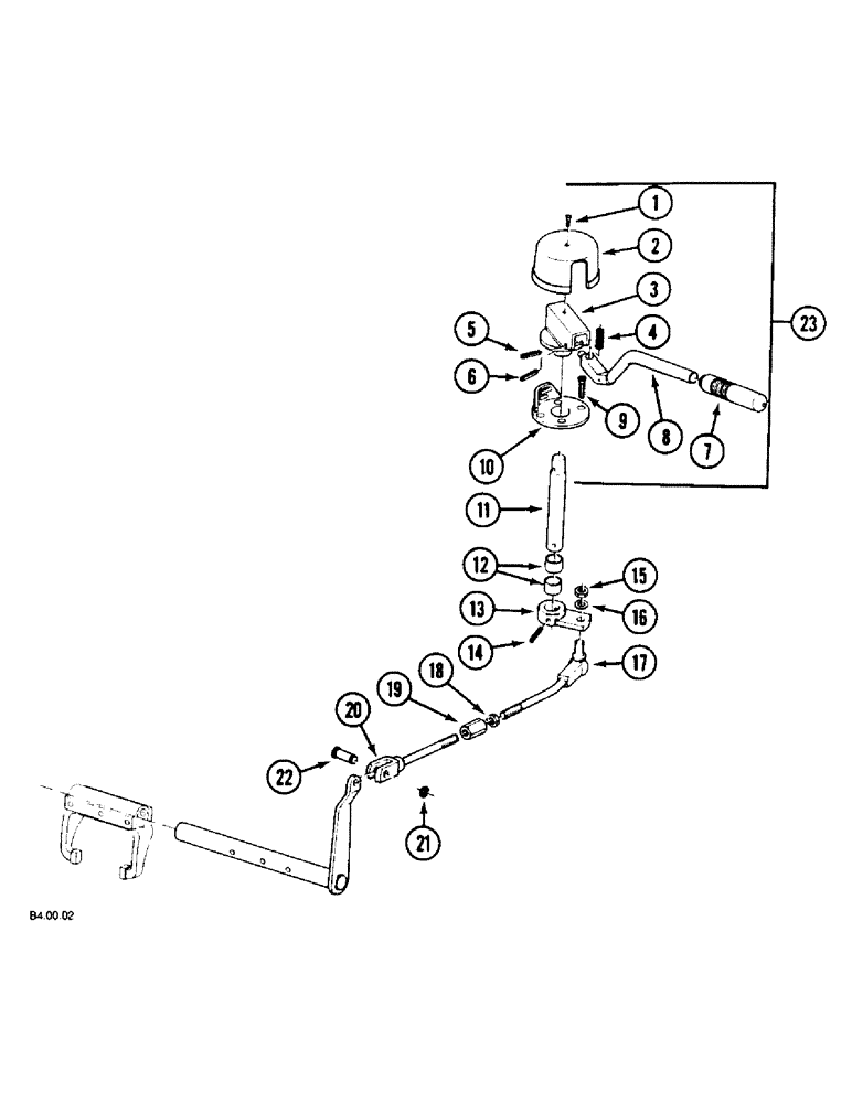 Схема запчастей Case IH 2140 - (6-008) - P.T.O. OUTER CONTROL (06) - POWER TRAIN