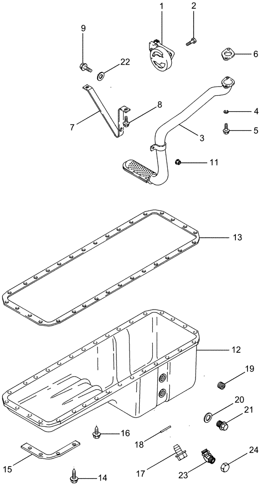 Схема запчастей Case IH MX275 - (02-18) - OIL PUMP AND OIL PAN (02) - ENGINE