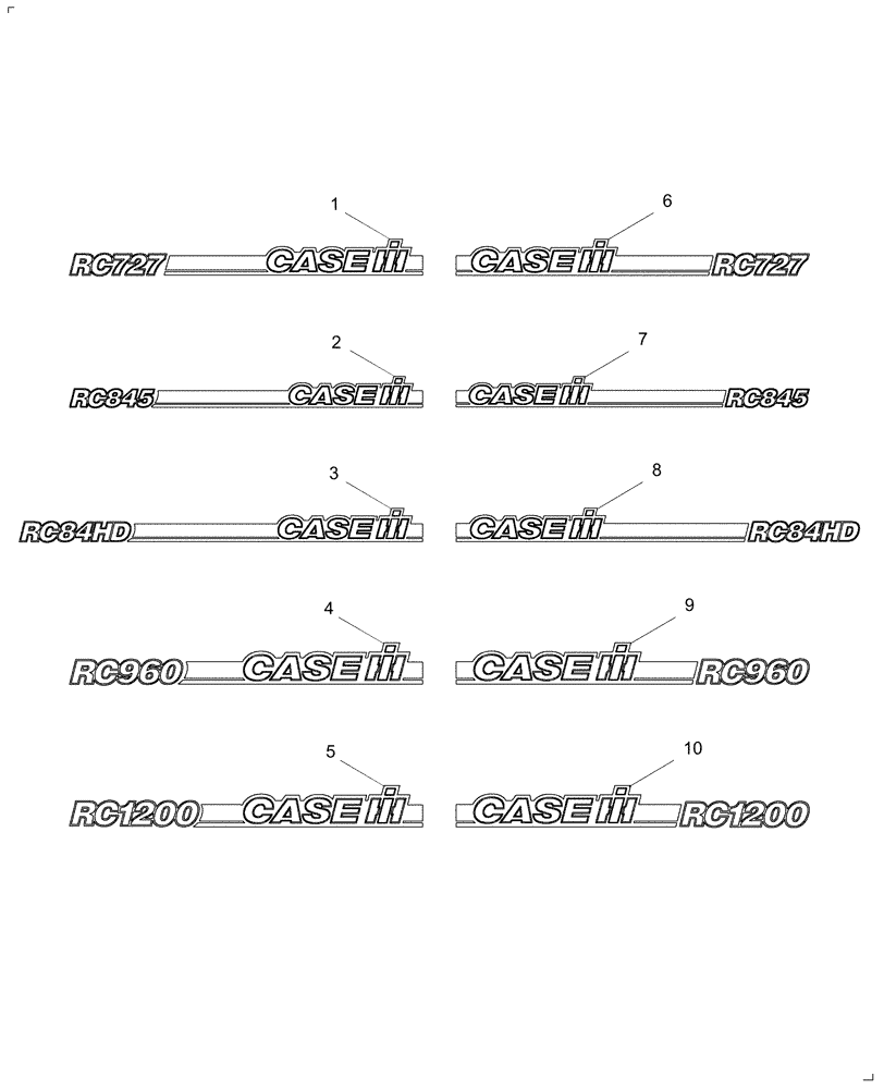 Схема запчастей Case IH 717721406 - (080) - IDENTIFICATION DECALS 