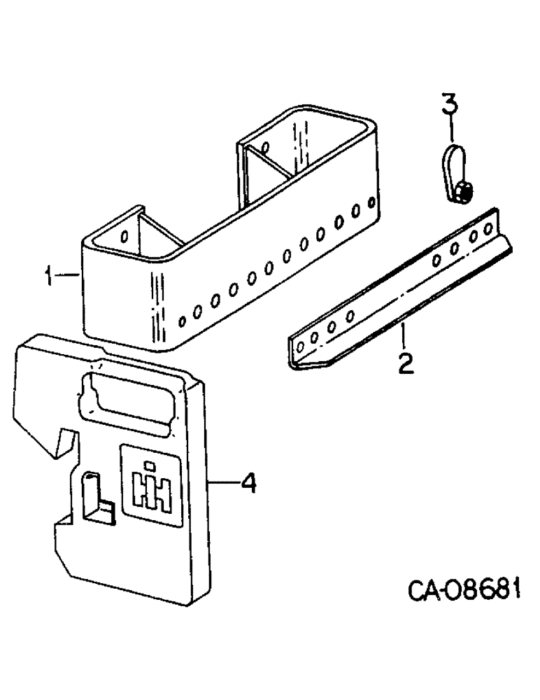 Схема запчастей Case IH 584 - (09-14) - FRONT END WEIGHT BRACKETS AND WEIGHTS (12) - FRAME