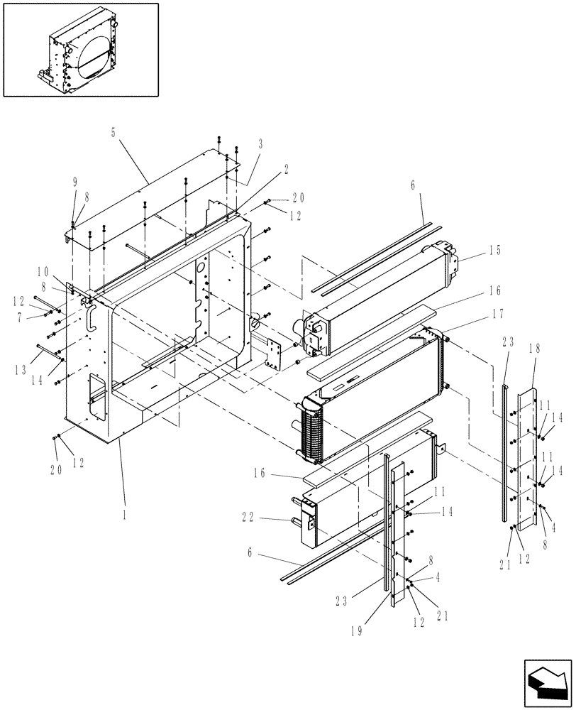 Схема запчастей Case IH 7120 - (10.414.01[01]) - FRAME & COOLERS - 7120/7120(LA) (10) - ENGINE
