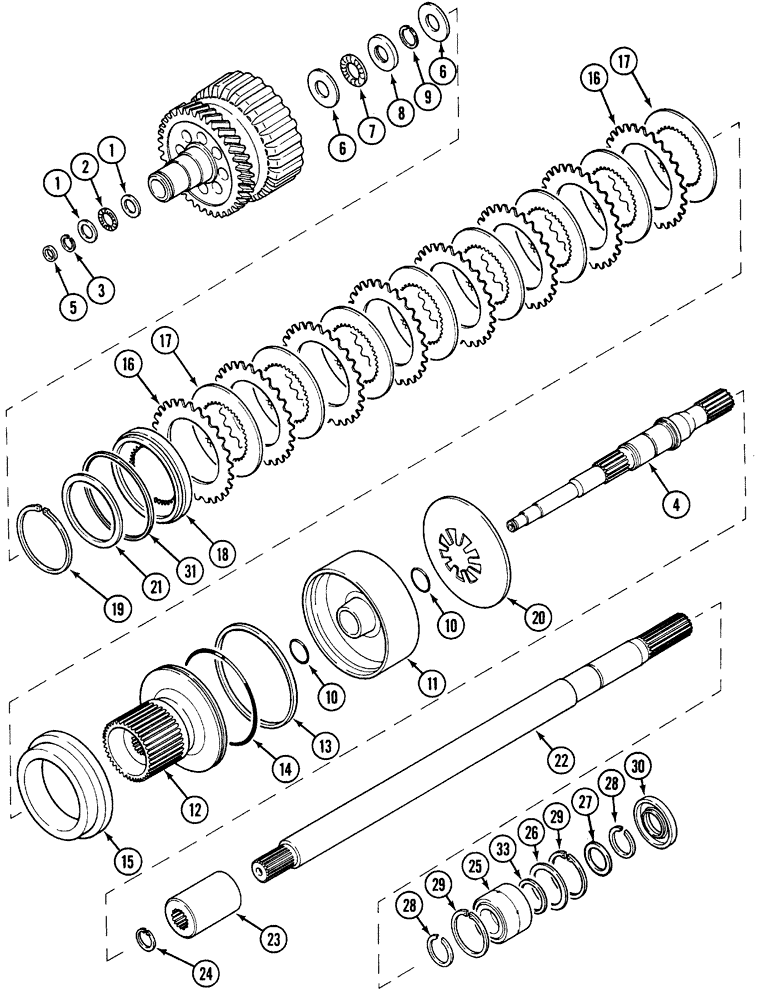 Схема запчастей Case IH 5120 - (6-094) - MFD, CLUTCH AND DRIVE SHAFTS (06) - POWER TRAIN