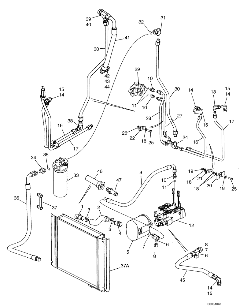Схема запчастей Case IH 70XT - (06-02) - HYDROSTATICS - PUMP, SUPPLY AND RETURN (06) - POWER TRAIN