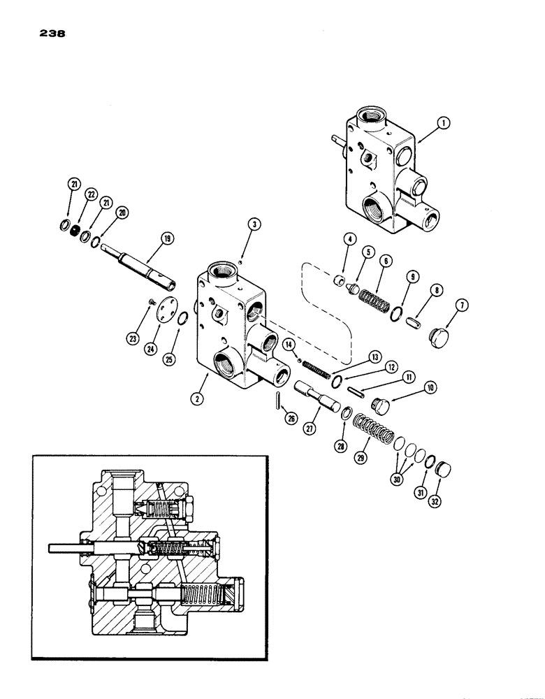 Схема запчастей Case IH 770 - (238) - A60270 VALVE (08) - HYDRAULICS