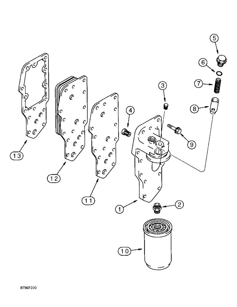 Схема запчастей Case IH 6591TA - (2-26) - OIL FILTER AND COOLER, 6T-590 AND 6TA-590 EMISSIONS CERTIFIED ENGINE 