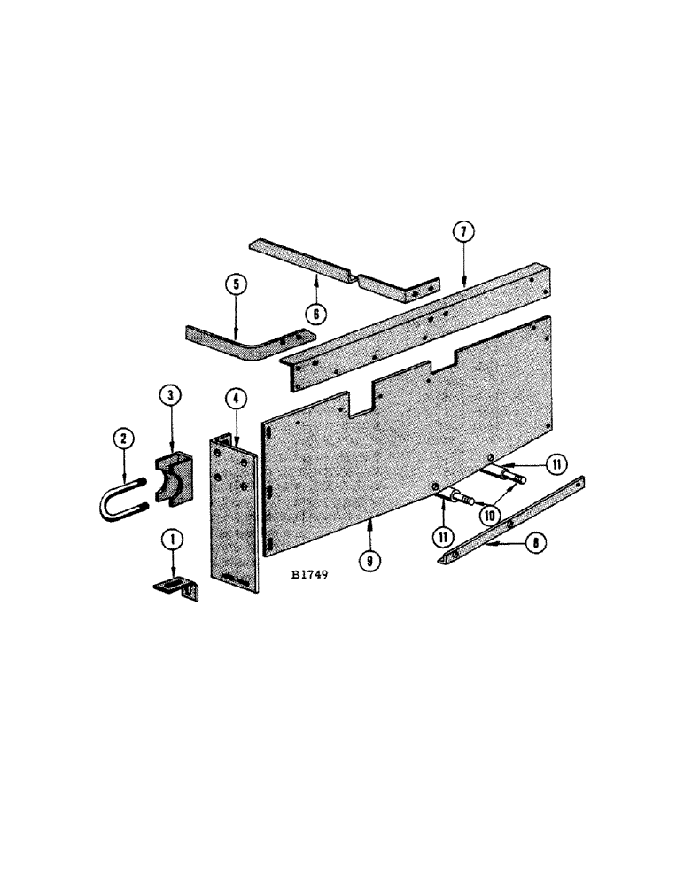 Схема запчастей Case IH 1010 - (038[A]) - SICKLE DRIVE MUD SHIELD ATTACHMENT (58) - ATTACHMENTS/HEADERS