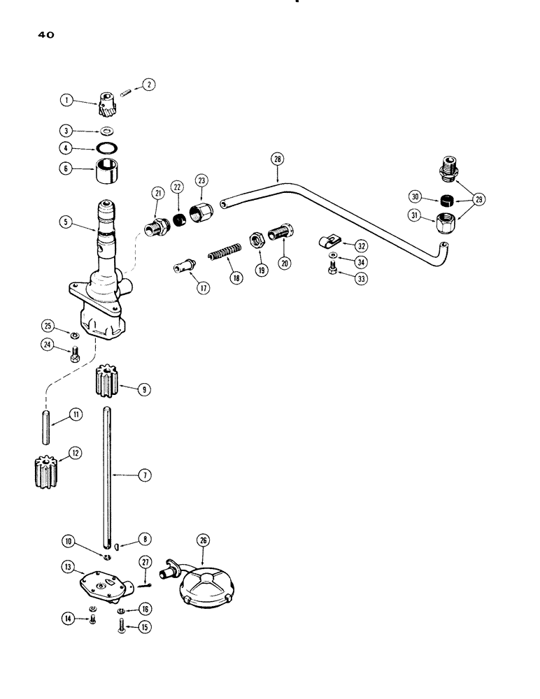 Схема запчастей Case IH 830-SERIES - (040) - OIL PUMP, 267 AND 301 DIESEL ENGINES (02) - ENGINE