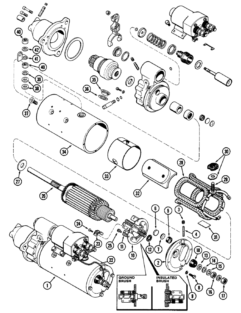 Схема запчастей Case IH 2090 - (4-116) - A145324 STARTER ASSEMBLY (04) - ELECTRICAL SYSTEMS