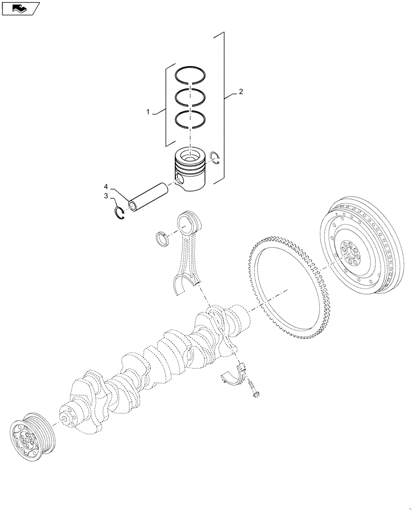 Схема запчастей Case IH F3BFE613C A006 - (10.105.01) - PISTON - ENGINE (5801372229) (10) - ENGINE