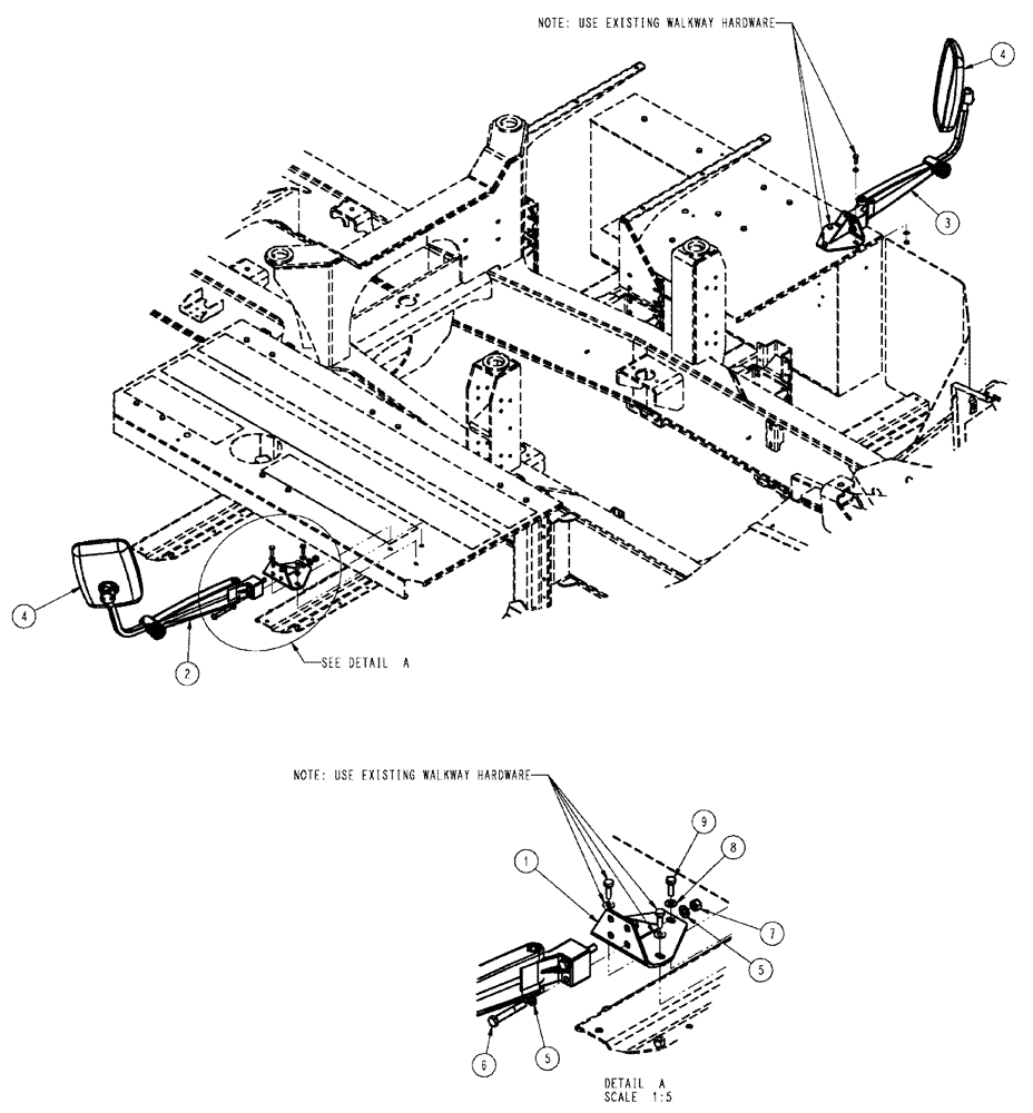 Схема запчастей Case IH TITAN 3520 - (10-016) - MIRROR GROUP, LOW MOUNT Options