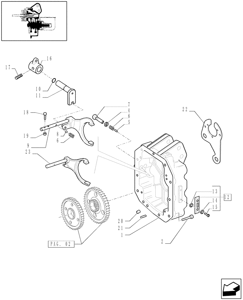 Схема запчастей Case IH PUMA 195 - (1.80.1[05]) - POWER TAKE-OFF 540E/1000 RPM (07) - HYDRAULIC SYSTEM