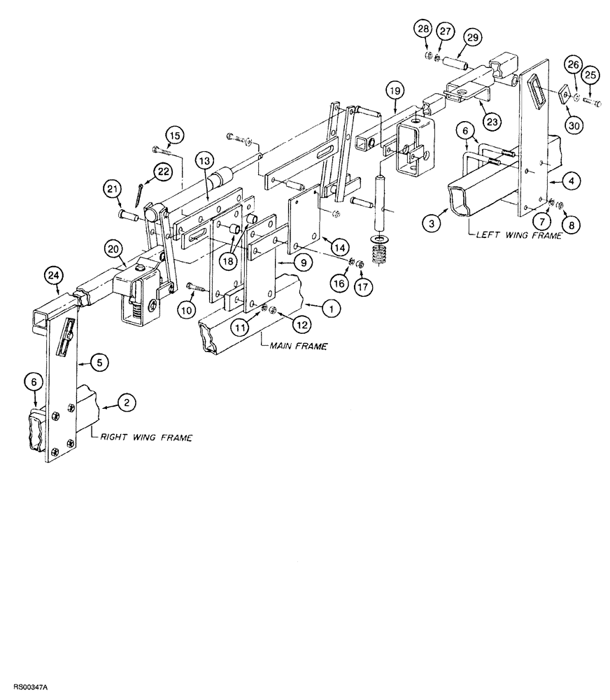 Схема запчастей Case IH 5600 - (9-122) - AUTOMATIC WING TRANSPORT LOCK, NON LEVEL LIFT MODELS, SINGLE & DOUBLE FOLD, 33 THROUGH 45 FOOT WIDE (18) - MISCELLANEOUS